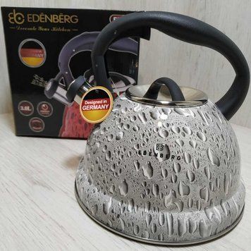 Чайник із свистком Edenberg EB-1990-Grey 3 л сірий 4491166 фото