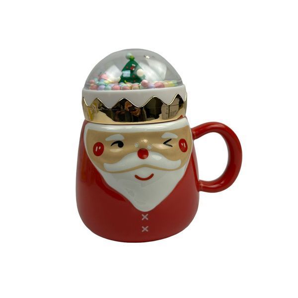 Кружка з кришкою новорічна Merry Сhristmas 4 90399 470 мл (уцінка) 90399 фото