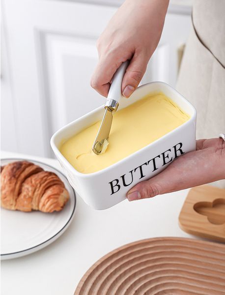 Маслянка керамічна Butter 7793 600 мл біла 7793 фото