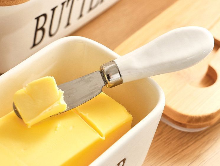 Маслянка керамічна Butter 7793 600 мл біла 7793 фото