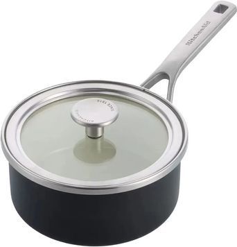 Ківш із кришкою KitchenAid Steel Core CC005997-001 16 см 1.3 л матовий чорний 5140285 фото