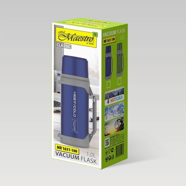 Термос питний Maestro MR-1631-100-BLUE1000 мл синій 1469228303 фото