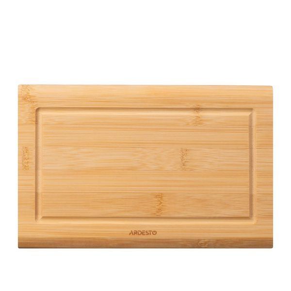 Кухонна дошка з жолобом Ardesto Midori AR1425BM 25х16х1.5 см бежева 5020325 фото