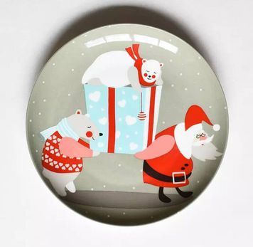 Тарілка десертна Новорічна Merry Christmas 1 9013 20 см 9018 фото