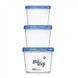 Набір контейнерів харчових Stenson NP-70-з 3 предмета синій 1262683961 фото
