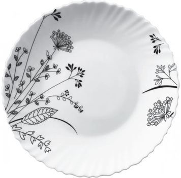 Тарілка десертна Vittora Чорно-біле суцвіття V-190BW 19 см 1435182016 фото
