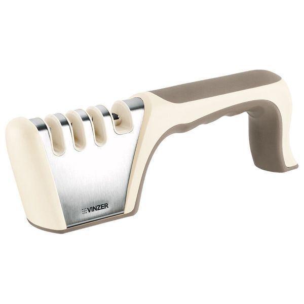 Точилка для ножів Vinzer Ivory 4 в 1 50534 4.7х8.6х24 см слонова кістка 5243295 фото