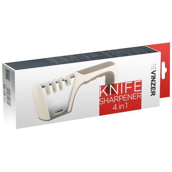 Точилка для ножів Vinzer Ivory 4 в 1 50534 4.7х8.6х24 см слонова кістка 5243295 фото