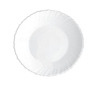 Тарілка обідня Vittora Wave Blanco V-220W 22 см 1633001211 фото