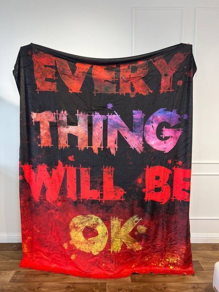 Плед 3D мотиваційний "EVERY THING WILL BE OK №2" 12827 160х200 см 1895878583 фото