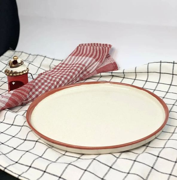 Тарілка з бортиком Декор Кераміка Cappuccino Red КР-290 29 см 1640412220 фото