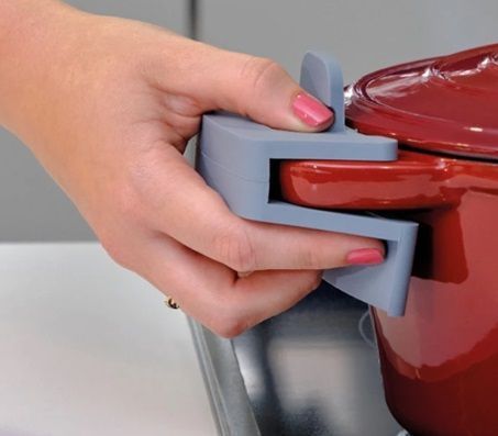 Силіконова накладка на ручку KELA Cali 12869 11,3 х5, 5х7, 5 см димчасто-блакитна 5093287 фото
