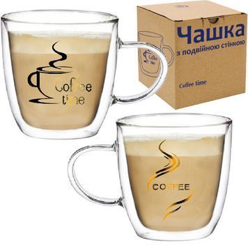 Чашка з подвійними стінками SNT Coffee time 202-23 240 мл 202-23 фото