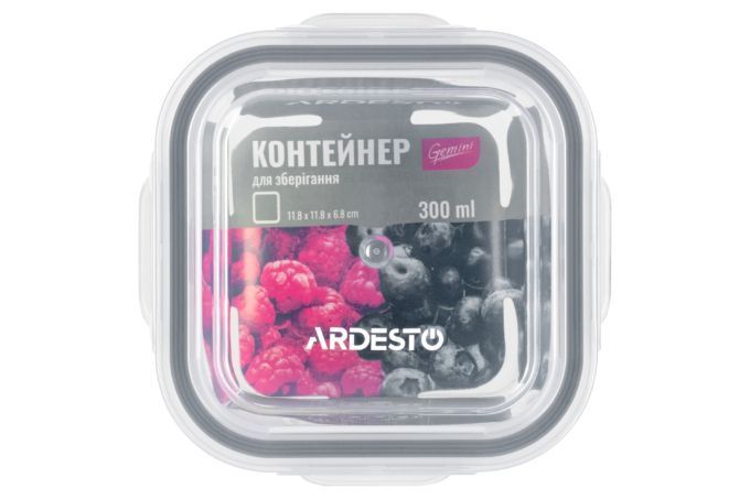 Контейнер харчовий з кришкою Ardesto Gemini AR-1230-SQ 300 мл 4496297 фото