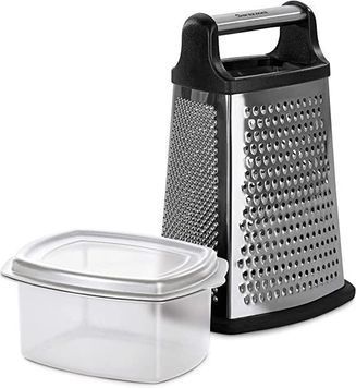 Тертка чотиристороння з контейнером Barazzoni My Utensil 8640006700 22х16.5 см срібляста 4832686 фото