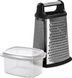 Тертка чотиристороння з контейнером Barazzoni My Utensil 8640006700 22х16.5 см срібляста 4832686 фото