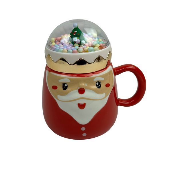 Кружка з кришкою новорічна Merry Сhristmas 3 90400 470 мл (уцінка) 90400 фото