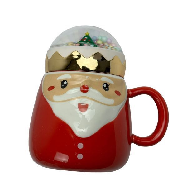 Кружка з кришкою новорічна Merry Сhristmas 3 90400 470 мл (уцінка) 90400 фото